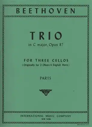 Buy Direct Beethoven, L.von: Trio in C major, Op.87 (3 cellos)