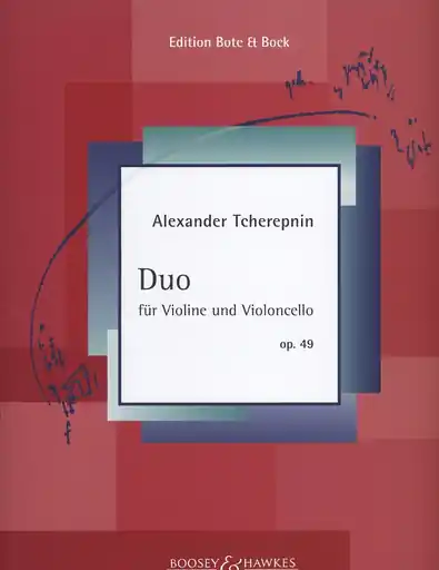 Best Choice Tcherepnin, A.: Duo for Violin and Violoncello, Op.49 (violin & cello)