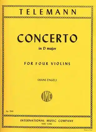 Fast Shipping Telemann, G.P.: Concerto in D Major (4 violins) IMC