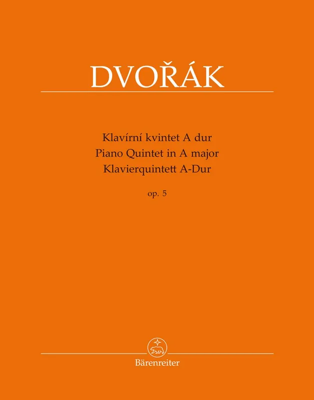 Dvorak, Antonin: Quintet in A major, Op. 5 (2 violins, viola, cello, piano) Barenreiter Limited Offer