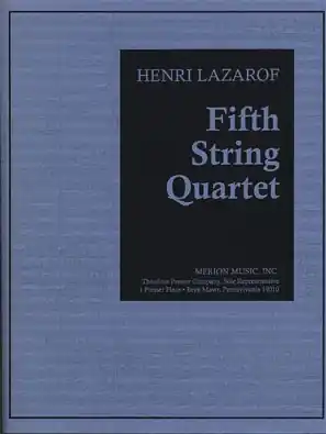 Lazarof, Henri: Fifth String Quartet, score and parts Next Day Delivery