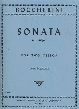 Boccherini (Bazelaire): Sonata in C Major (2 cellos) Trusted Brand