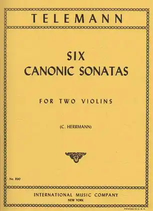 Telemann, G.P. (Herrmann): 6 Canonic Sonatas (2 Violins) IMC Today Only