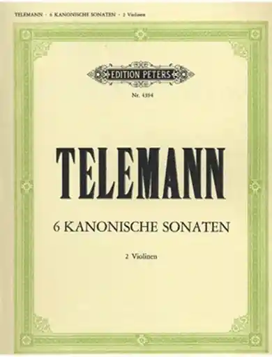 Price Drop Telemann, G.P. (Hermann): 6 Canonic Sonatas (2 Violins) Peters