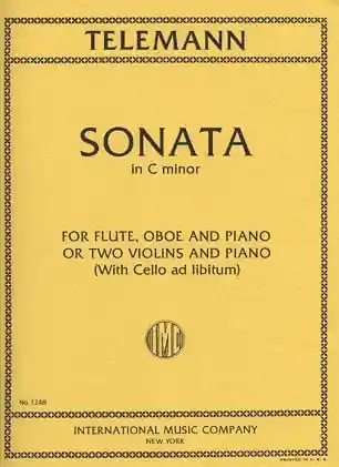 Telemann, G.P.: Sonata in c minor (2 violins & piano, Optional cello) Budget