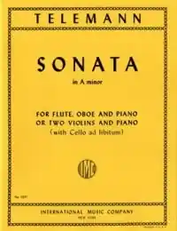 Exclusive Telemann, G.P.: Sonata in a minor (2 violins & piano, Optional cello)