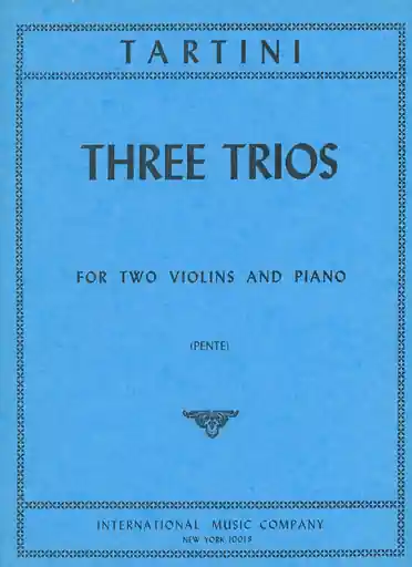 Fresh Stock Tartini (Pente): Three Trios (2 violins & piano) IMC