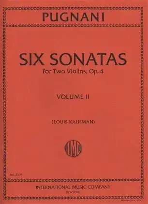 While Supplies Last Pugnani, Gaetano: Six Sonatas Op.4 Vol.2 (2 Violins)