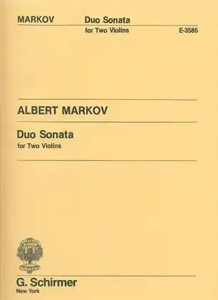 Save Now Markov, Albert: Duo Sonata for Two Violins