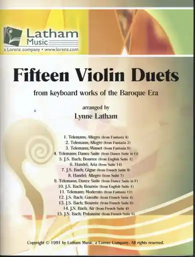 Fresh Stock Latham: 15 Violin Duets (2 violins)