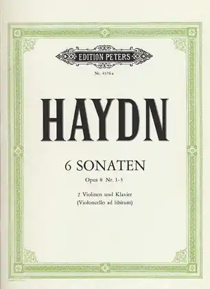 Money Back Guarantee Haydn, F.J.: Sonaten Op.8 #1-3 (2 violins & piano, Cello ad lib) Vol.1