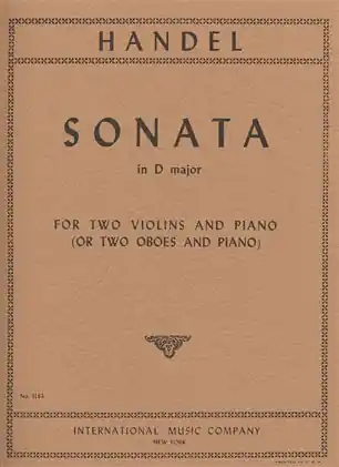 Handel, G.F.: Sonata in D (2 violins & piano) One Day Deal
