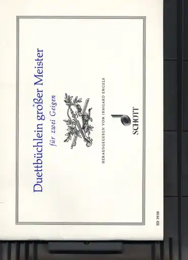 Free Shipping Engels, I.: Duettbuchlein Grosser Meister-Duet book of great masters (2 violins)
