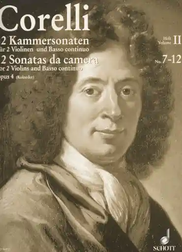 Corelli, A. (Kolneder): 12 Sonatas de Camera, Op.4, Volume II (two violins, and piano, with Cello ad libitum) Genuine
