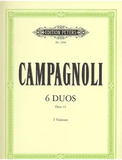 Campagnoli, B.: 6 Duos, Op.14 (two violins) Price Drop