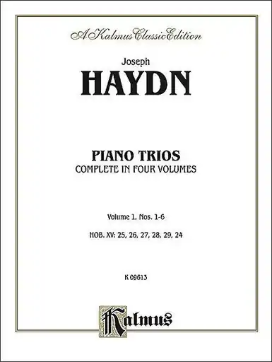 New Arrival Haydn, F.J.: Piano Trios Vol.1,#1-6 Kalmus edition (violin, Cello, Piano)