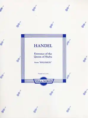 Handel, G.F. (Arnold) Entrance of the Queen of Sheba (2 violas, piano) Brand New