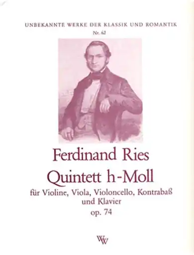 Ries: Quintet in B minor (violin, viola, cello, bass, piano) Certified
