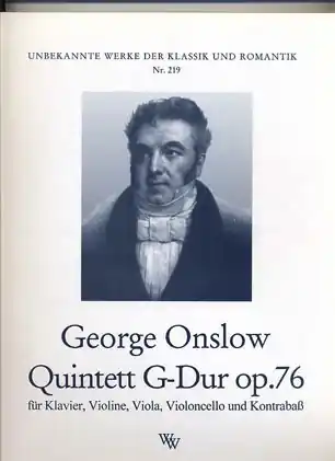 Handmade Onslow, Georges: Quintet Op.76 in g (violin, viola, cello, bass, piano)