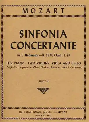 Mozart, W.A.: Sinfonia Concertante in Eb K297b (piano, 2 violins, viola, cello) Buy Today