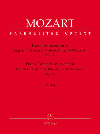 Limited Offer Mozart, W.A.: Quintet from Piano Concerto No.12 in A (2 violins, viola, cello, piano) Barenreiter