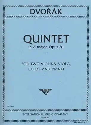 Order Now Dvorak, Antonin: Quintet in A major, Op. 81 (2 violins, viola, cello, piano)