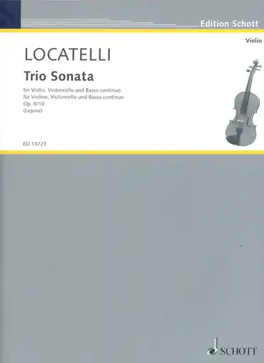 Fast Shipping Locatelli, Pietro Antonio: Trio Sonata Op. 8 No. 10 for violin, Cello & Basso Continuo (violin, 2 cellos, piano)