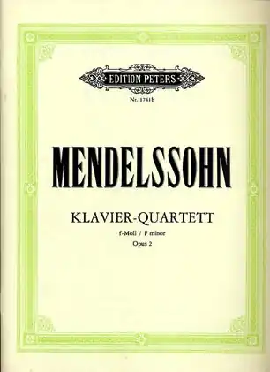 Buy Direct Mendelssohn, F.: Piano Quartet in F minor, Op.2 (violin, viola, cello, piano)