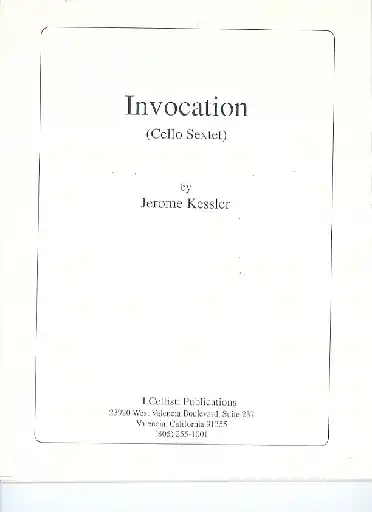 Kessler, Jerome: Invocation (6 cellos) Genuine