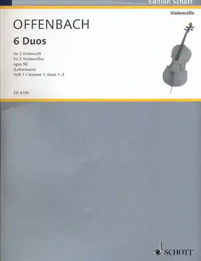 Offenbach, J.: Six Duos, Op.50, Vol.1, Nos. 1-3 (2 Cellos) High Quality
