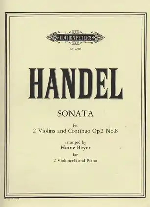 Hot Picks Handel, G.F.: Sonata in G minor Op.2, No.8 (2 Cellos & Piano)