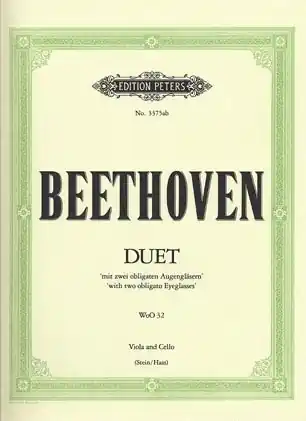 Beethoven, L.V. (Stein/Haas): Duet ''with Two Obligato Eyeglasses'' WoO32 (viola and cello) Final Sale
