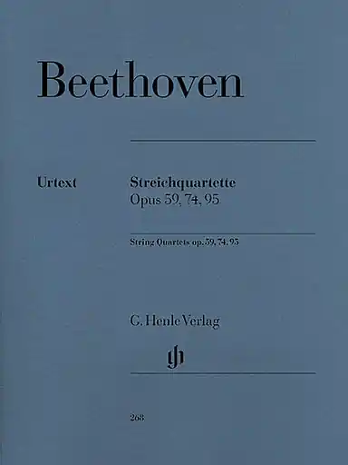 Beethoven, L. van: String Quartets Op.59, 74, 95, urtext (set of parts) Henle Fast Shipping