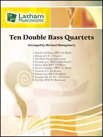 Instant Buy Montgomery, M: Ten Double Bass Quartets (4 basses) Latham