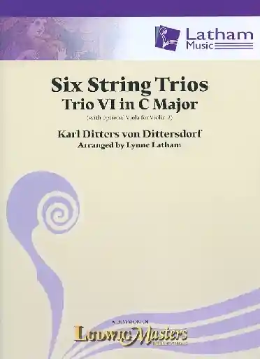 Best Choice von Dittersdorf, K.D. (Latham): 6 String Trios, Trio 6 in C Major (score and parts, with optional viola for 2nd violin part)