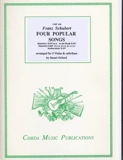 Time-Limited Schubert, Franz (Orford): 4 Popular Songs (5 violas and cello or bass)