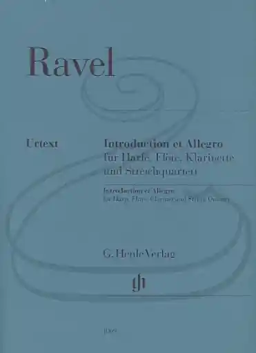 Ravel (Jost): Introduction & Allegro - URTEXT (string quartet, harp, flute, & clarinet) Henle Verlag Time-Limited