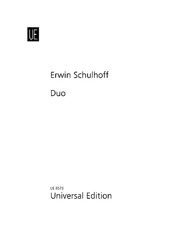 Schulhoff, E.: Duo (violin and cello) Free Shipping