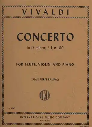 Vivaldi, A.: Concerto in D minor, RV 514 (violin, flute, and piano) One Day Deal