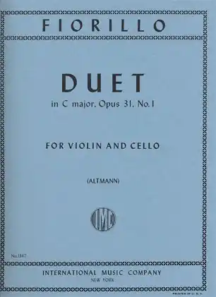 Fiorillo, Federico: Duet in C major Op.31 No.1 (Violin & Cello) Exclusive Offer