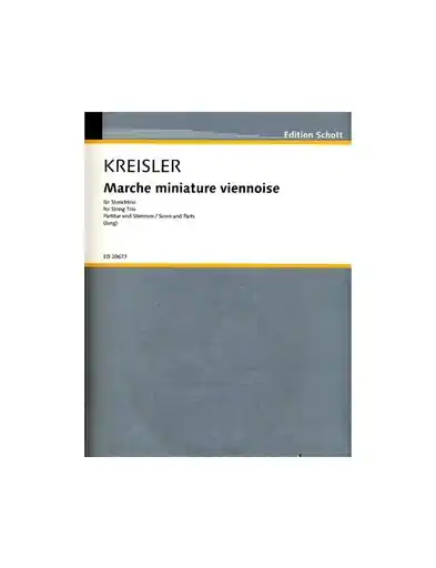Grab Now Kreisler, Fritz: March miniature viennoise (violin, viola, cello) score & parts