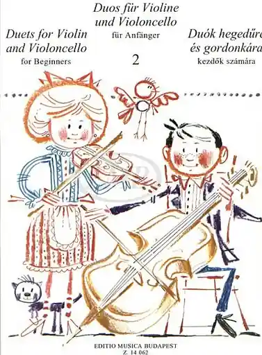 Pejtsik, Arpad: Duos for Beginners Vol.2 (violin & cello), Edito Musica Budapest New Release