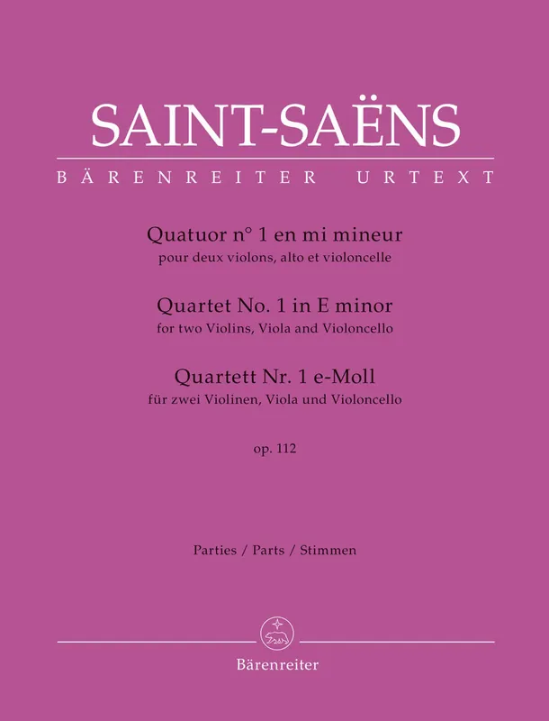 Trending Saint-Saens: Quartet no.1 in E minor op112 (string quartet) Barenreiter