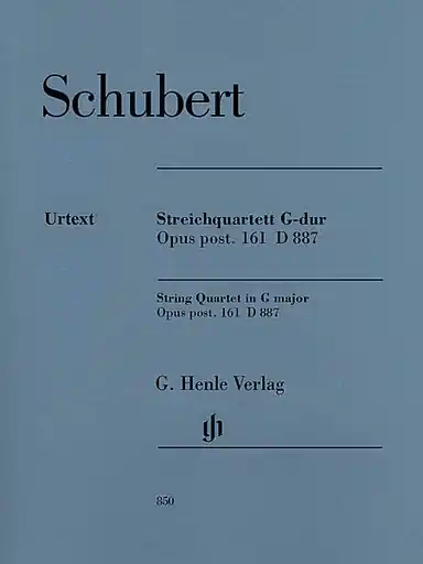 Save Now Schubert, F. (Voss, ed.): String Quartet in G major, Op.post.161, D887, urtext (2 violins, viola, and cello)