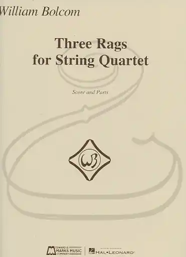 Bolcom: 3 Rags (string quartet) Marks Music Company Grab Now