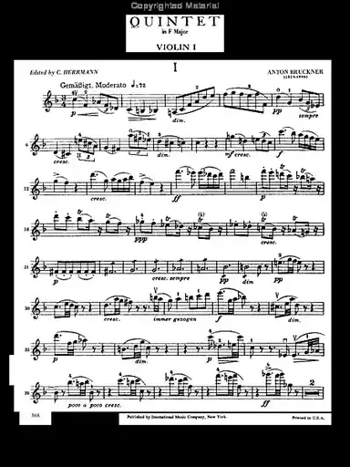 Best Choice Bruckner, Anton: Quintet in F major (2 violins, 2 violas, cello)