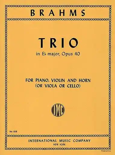 Crafted Brahms, J.: Trio in Eb Op.40 (Piano, Violin, Viola) (piano, violin, horn)