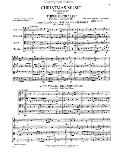 Exclusive Bastable, Graham: Christmas Music Vol.1 (string quartet)