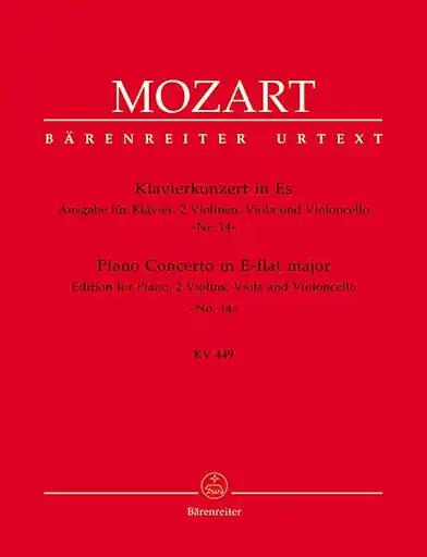 Genuine Mozart, W.A.: Quintet from Piano Concerto No.14 in E-flat major (2 violins, Viola, cello, piano) Barenreiter