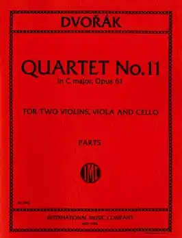 Dvorak, Antonin: Quartet No. 11 in C major, Opus 61 Direct From Factory